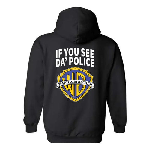 "Warn A Brother" sweatshirt - Playful Pop Culture Twist on Iconic Logo Menswear Sweaters, sweatshirt hot trend Classic...