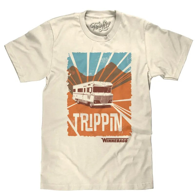 Winnebago "Trippin'" T-Shirt - Cream Hoodie, Sweatshirt | RetroVerseTees.com