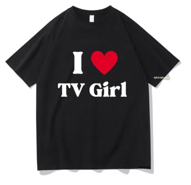 TV Girl Heavy Mental T-Shirts I Love Tv Girl Heart Men/Women Clothing Aesthetic Tops Unisex Streetwear Cotton Graphic...