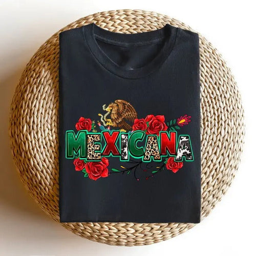 Women's "mexicana" letter & eagle & rosel printed Shirt, Mexico Sweatshirt, Cabrona Pero Cute Hoodie Casual Cotton Fabric...