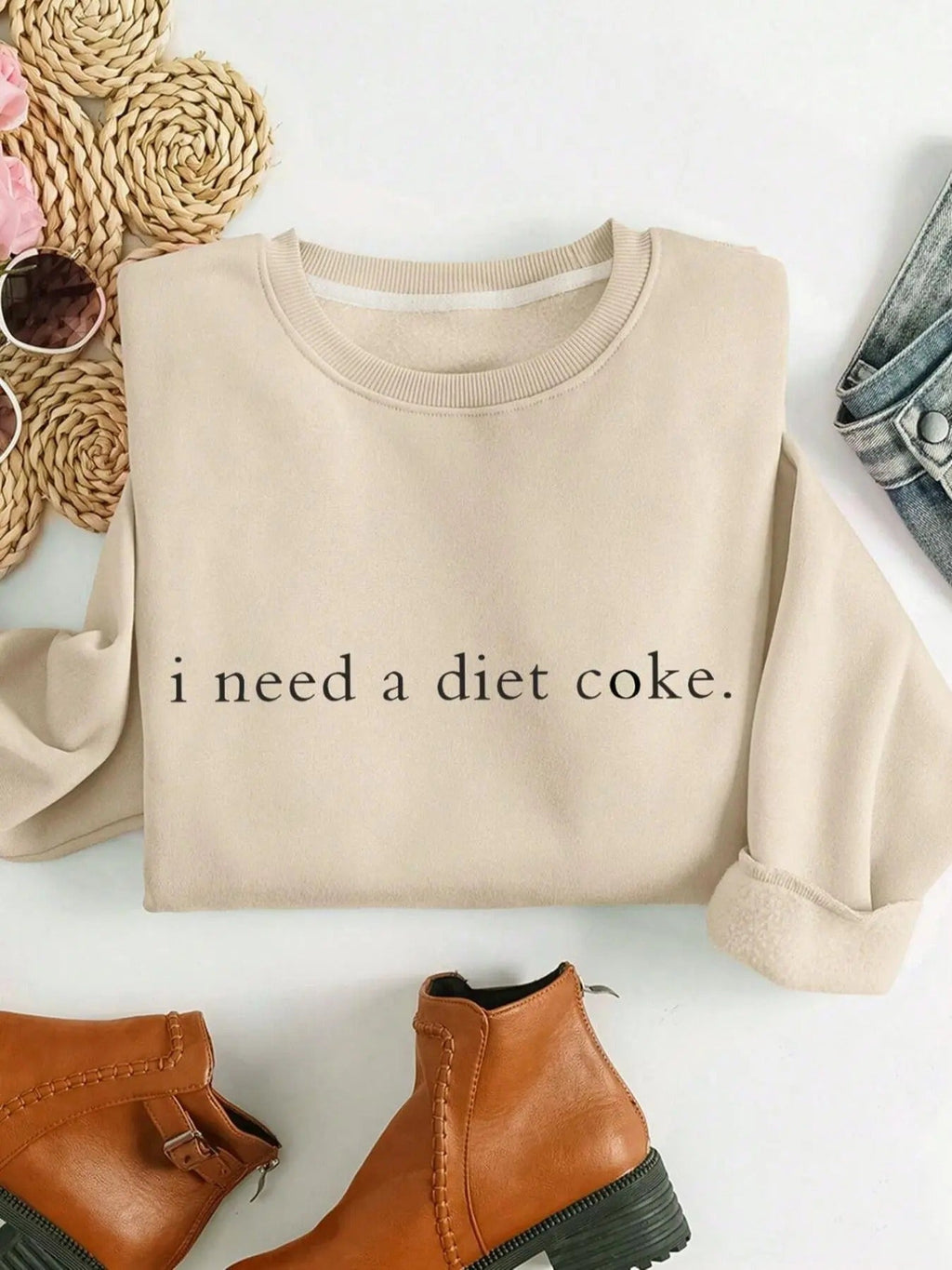 Women's Letter Print Crew Neck Sweatshirt, Casual Long Sleeve Pullover for Spring & Fall, Women's Clothes for Daily Wear...
