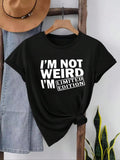 Women's Letter Print Round Neck Graphic Tee, Vintage Trendy Casual Short Sleeve T-shirt for Daily Wear, Ladies Summer...
