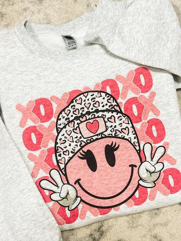 XOXO Smiley Graphic Top T-Shirts, Hoodie, Sweatshirt | RetroVerseTees.com