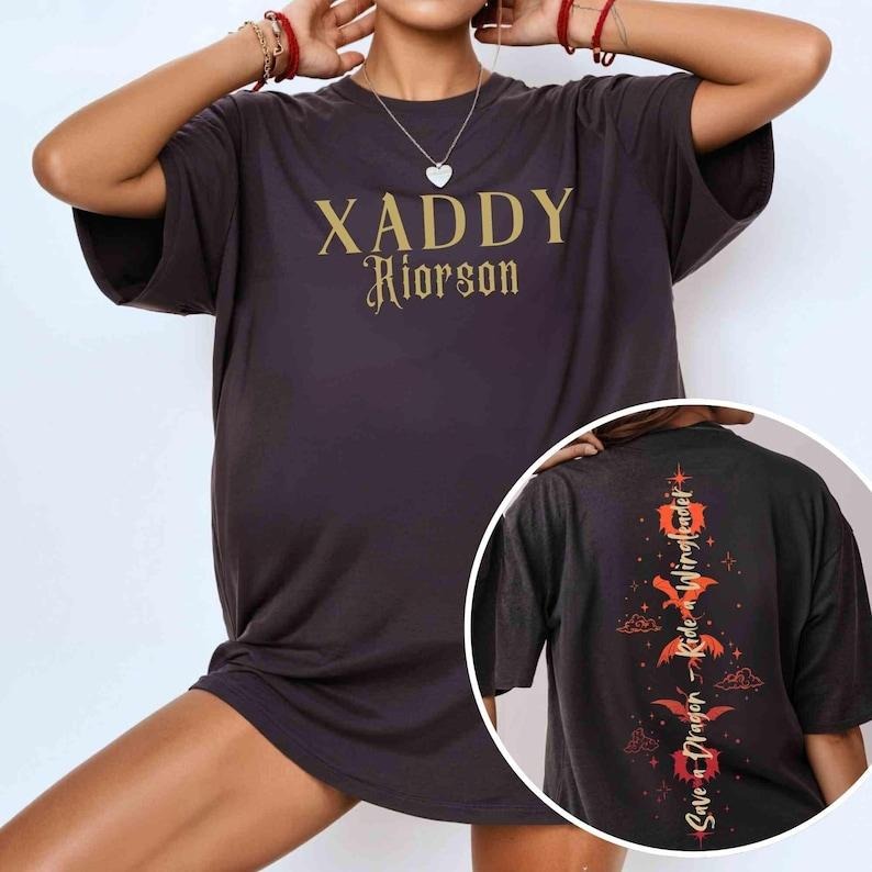 Xaddy Shirt, Xaden Riorson, Onyx Fourth Wing Shirt, Dark Academia, Storm Wing Merch, Basgiath, Onyx storm, Romance,...