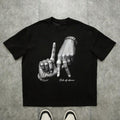 Y2K Clothing Hand Sign Cod of Silence Casual Graphic T-Shirt Graphic Tee Cotton Top Streetwear Hoodie, Sweatshirt