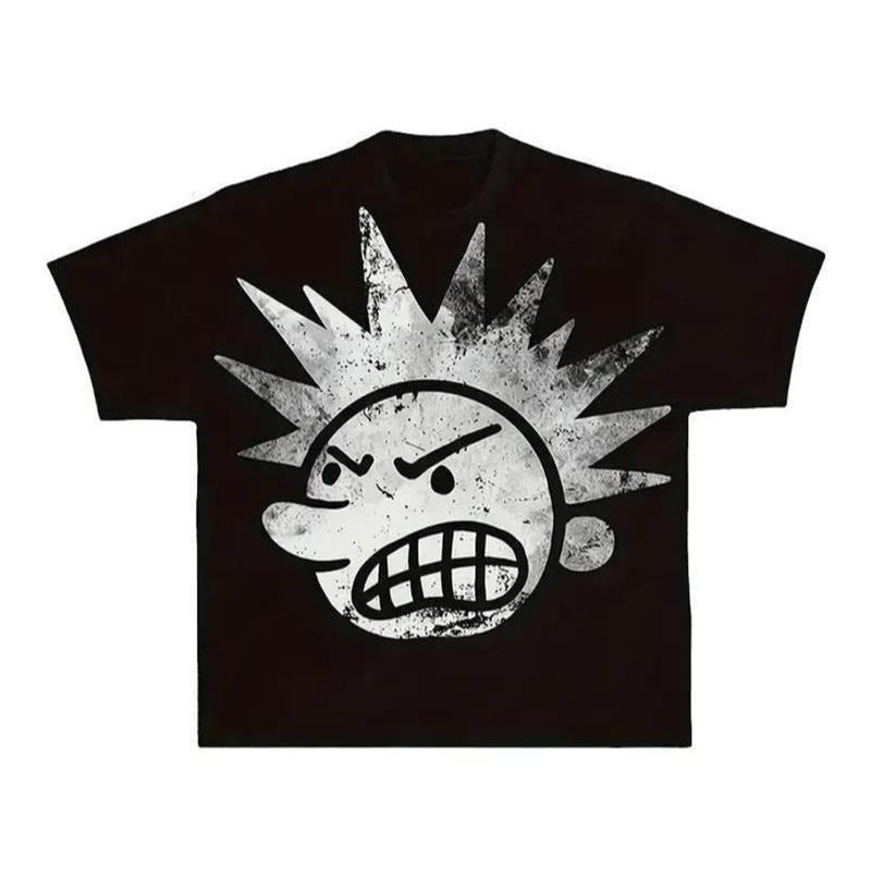 Y2K Funny Face T-Shirt Graphic Streetwear Clothing Unisex Trend Oversized Womenswear Hoodie, Sweatshirt | RetroVerseTees.com