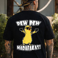 Yellow Duck Carries Letter Graphic Black Print T-shirt, Naughty Clothes Men, Menswear Classic, Classic Cotton Fabric,...