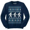 Yeti Christmas Crewneck Sweatshirt - Navy T-Shirts, Hoodie | RetroVerseTees.com