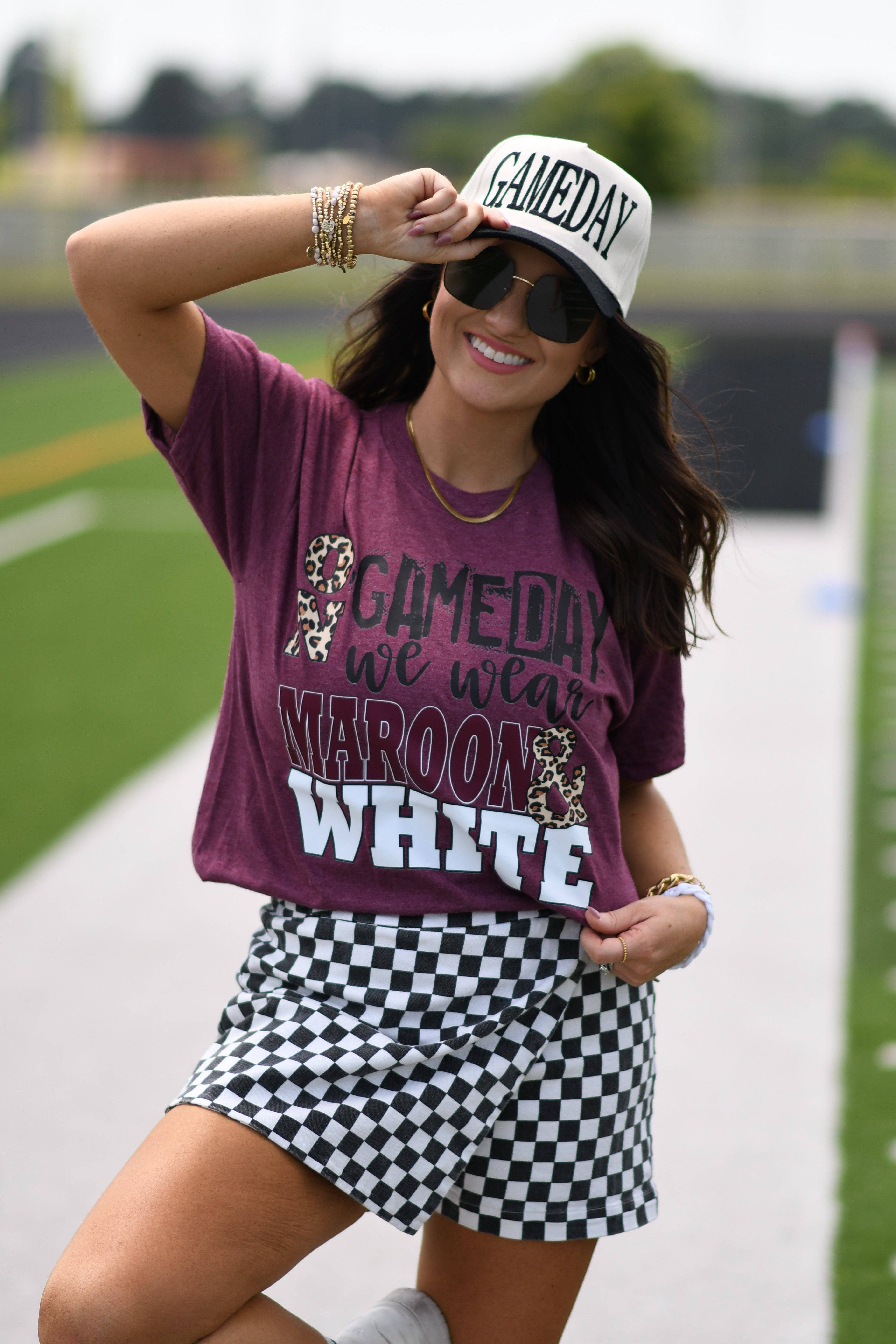 On Game Days We Wear Maroon and White Tee