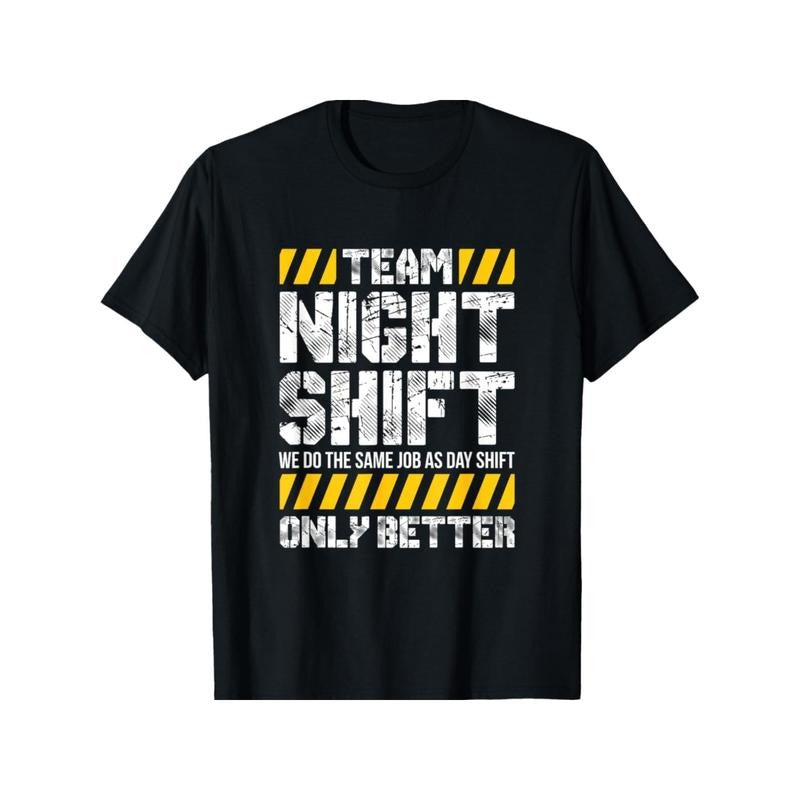 [Cotton Night Shift Tee] 1pc Unisex Cotton Night Shift Tee - Crew Neck, 180g/m2 Knit Fabric, Slight Stretch, Regular Fit,...
