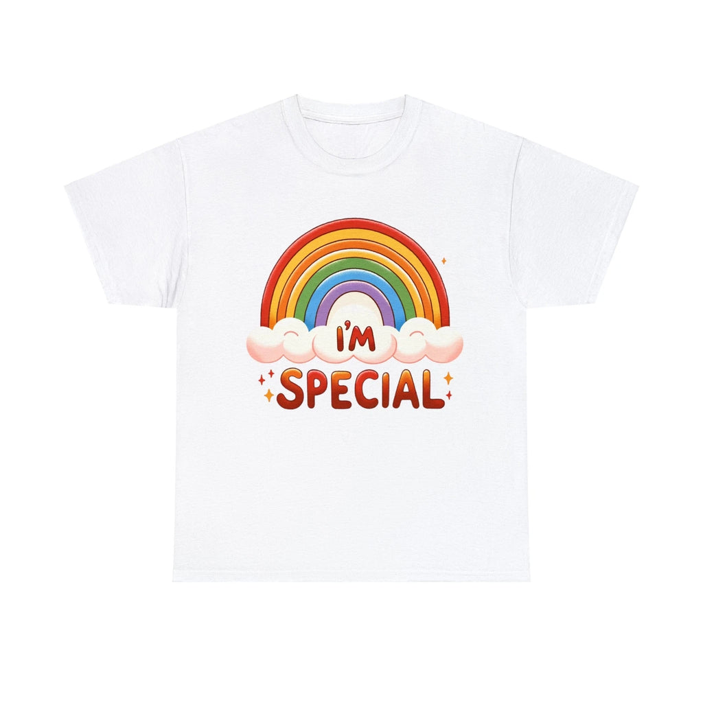 Unisex Adult T Shirt "Im Special" Rainbow Streetwear Skater Funny Hipster Retro