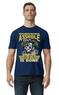 Funny Adult Humor Sarcastic  A Hole T Shirt  Graphic  Design Navy T-Shirt Gift