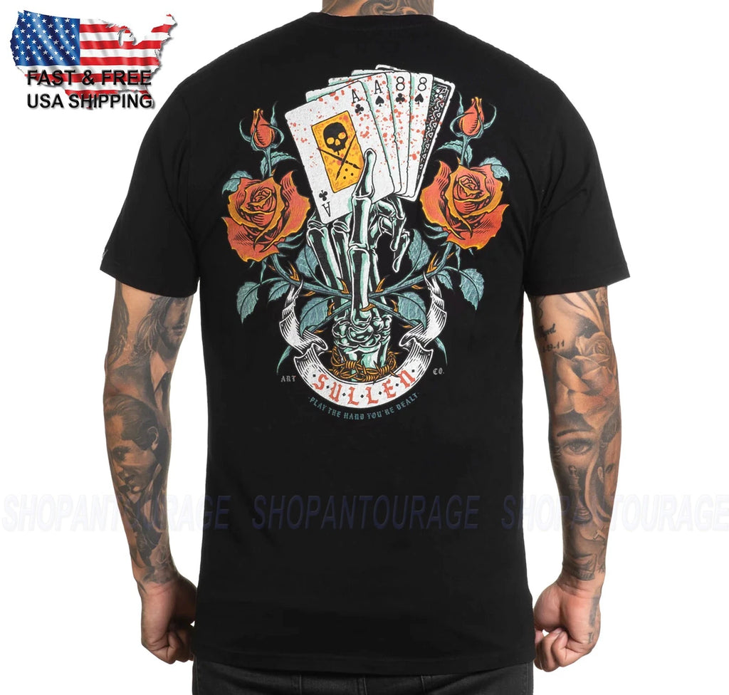 Sullen Art Collective Aces & Eights Premium SCM6471 T-Shirt For Men