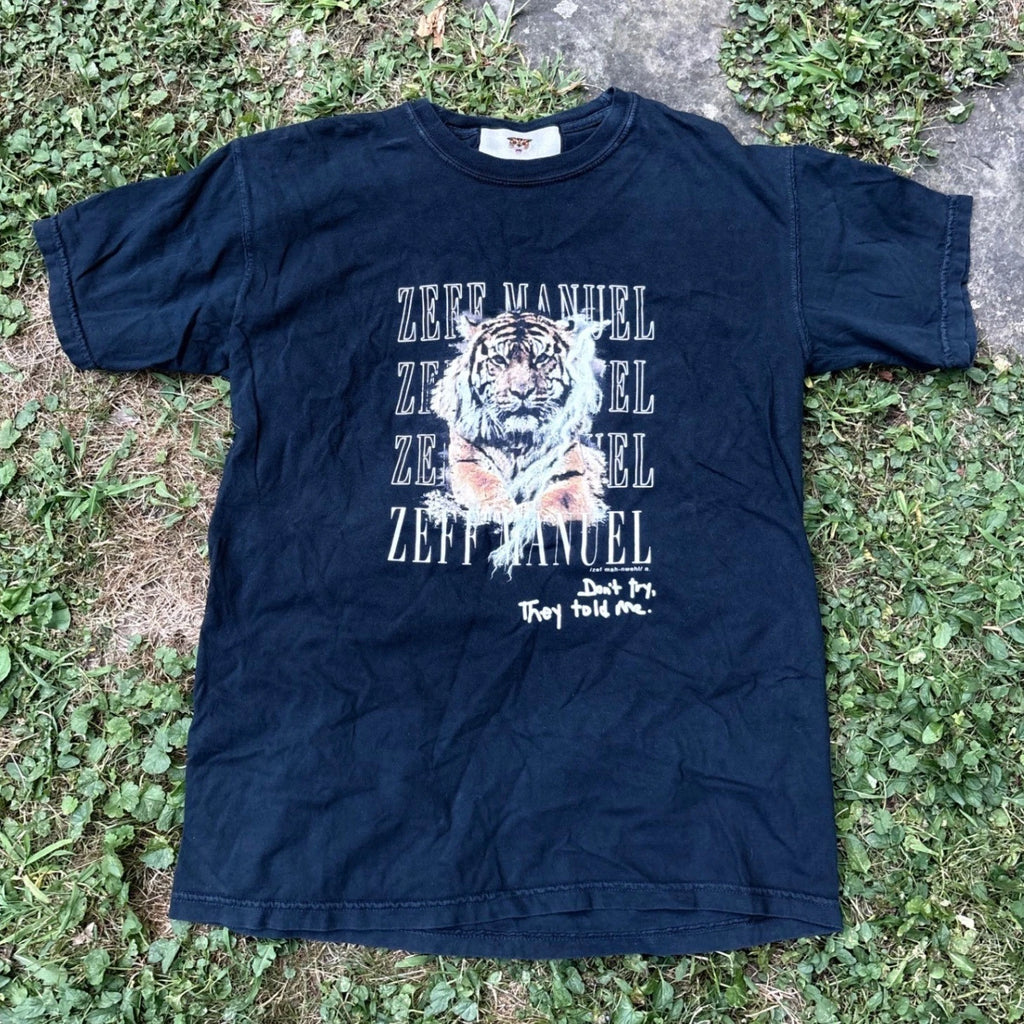 Zeff Manuel Tiger Graphic Tee Mens Medium Y2K Streetwear T Shirt