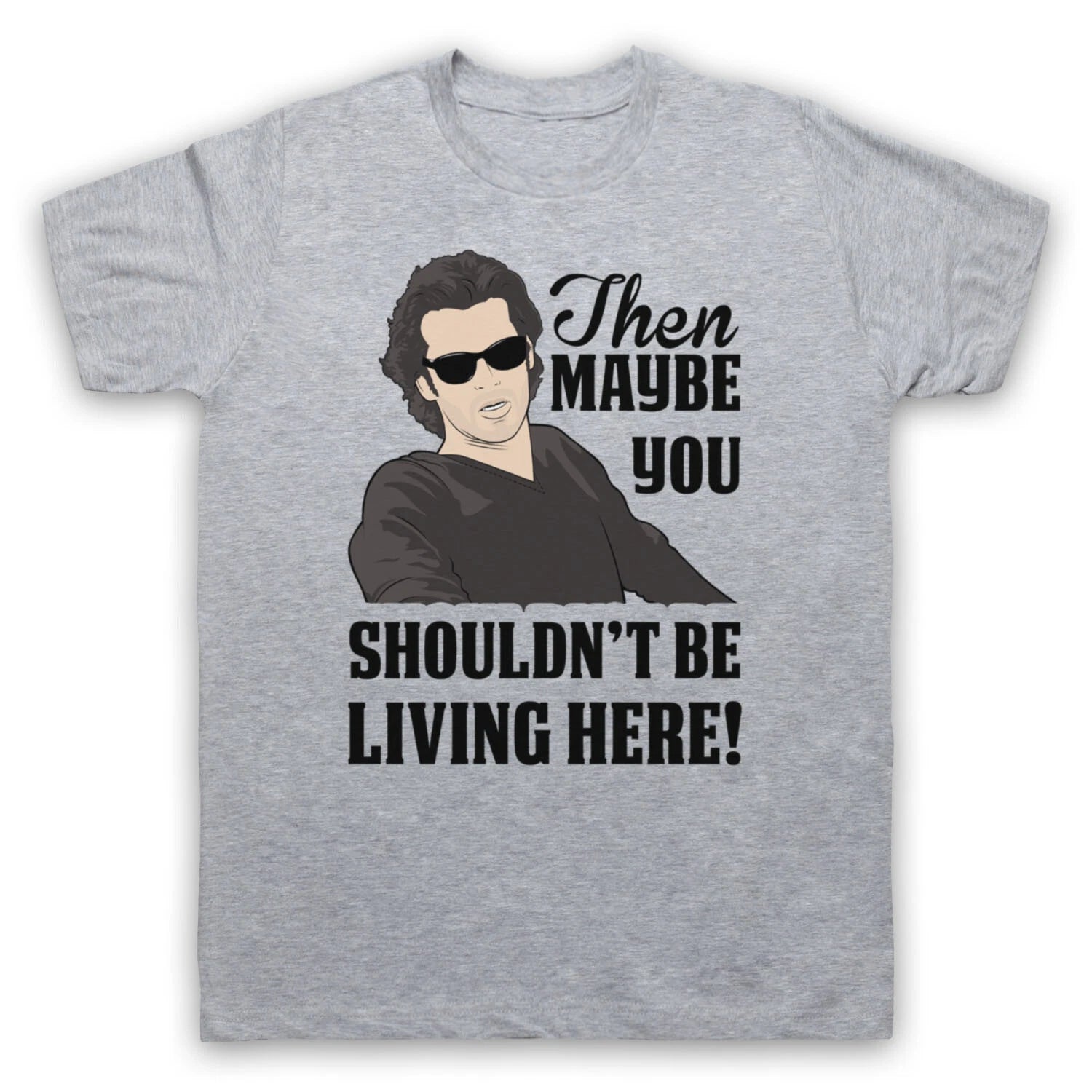 TAFFIN UNOFFICIAL ADAM AND JOE SHOULDN'T BE LIVING HERE MENS & WOMENS T-SHIRT
