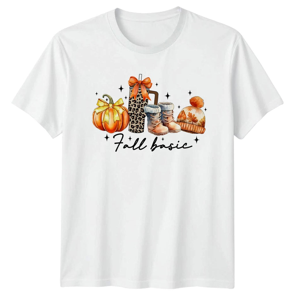 Fall Basic Womens T-Shirt Autumn Aesthetic Seasonal Thanksgiving