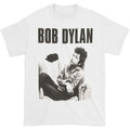 Mens T-shirt Bob Dylan Sitting White