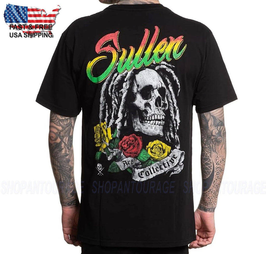 Sullen Art Collective Rasta Skull Premium SCM7396 T-Shirt for Men