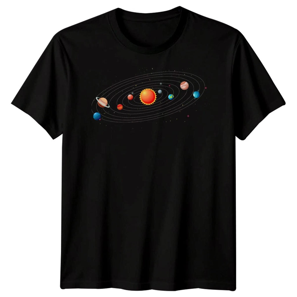 Solar System Planets Space Mens T-Shirt Astronomy Science Graphic Tee
