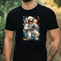 Mens Astronaut Motif Cotton T-Shirt Size XS to 5XL