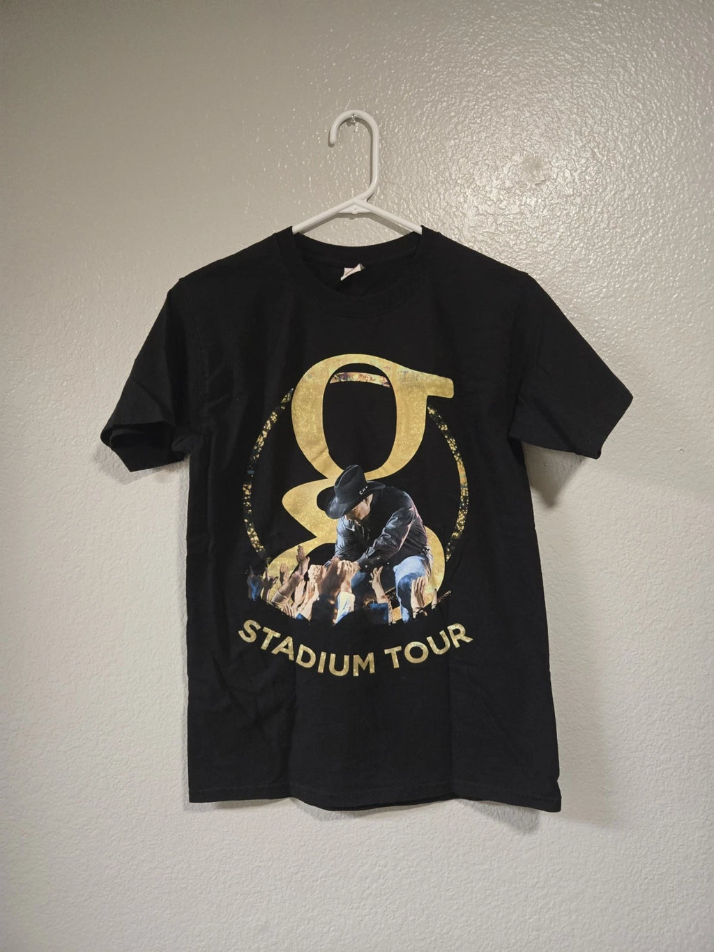 GARTH BROOKS "G STADIUM TOUR" MENS SMALL BLACK TSHIRT, COUNTRY, CONTEMPORARY...