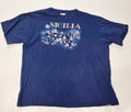 VTG T-Shirt Sicilia  Sicily Italy Men Size XXL Blue 1960s Graphic