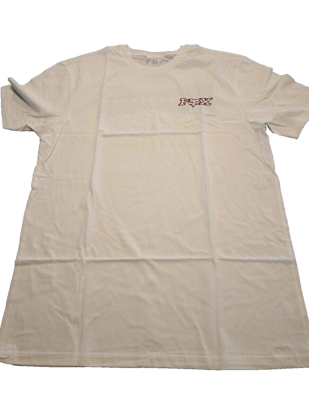 Fox Racing T-Shirt Large Supercharged Premium White Back Graphic Motocross NOS