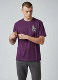 47 Mens LA Dodgers T-Shirt / Plum Purple / Backer Echo / RRP £25