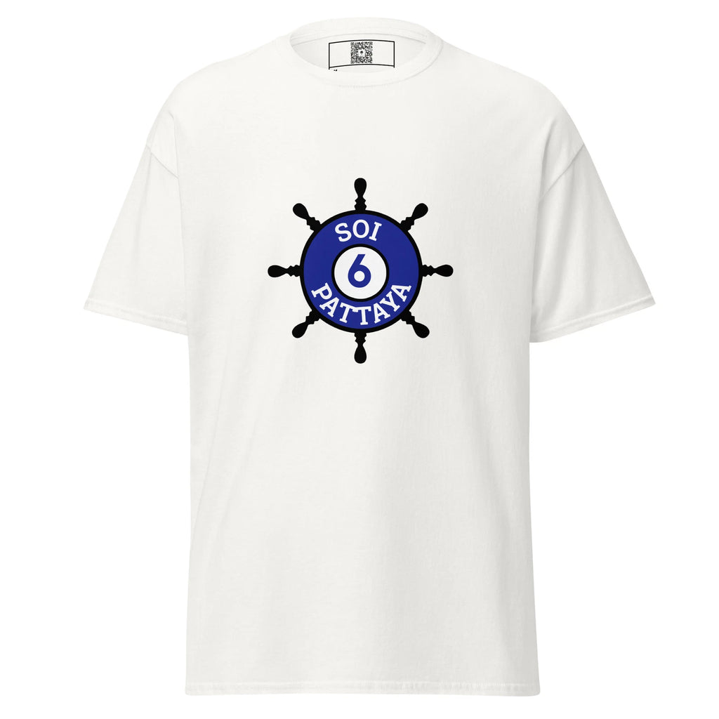 Soi 6 Pattaya Designer T-Shirt – Iconic Street Style, White, Casual & Trendy