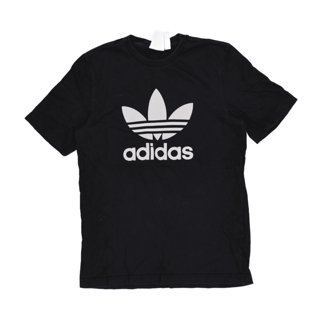 Adidas Men's Black Crew Neck Short Sleeve Cotton T-Shirt Size S