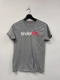 Hanes TinderFIT Shirt Mens Small Gray X-Temp Fitness Graphic Workout Promo Tee