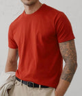 Mens BANANA REPUBLIC Premium Wash T-Shirt Orange Mums Size XL *3J