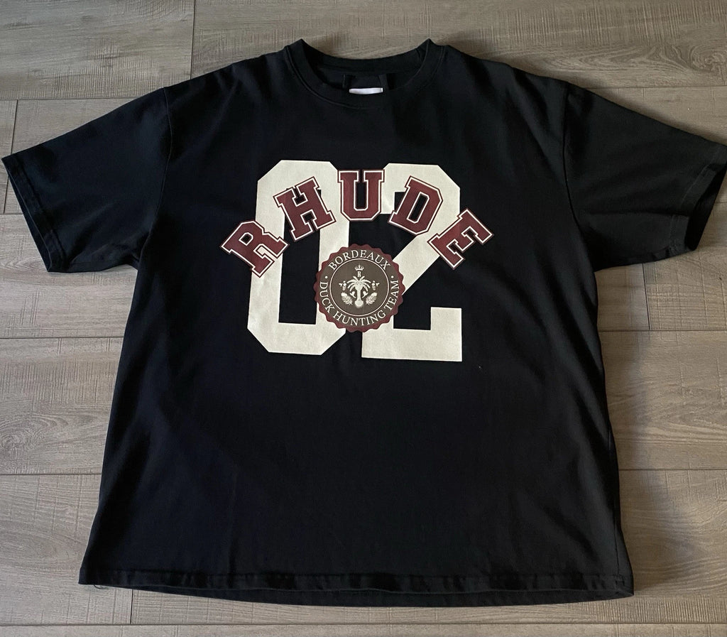 RHUDE Bordeaux Duck Hunting Team Shirt Size XL Oversized