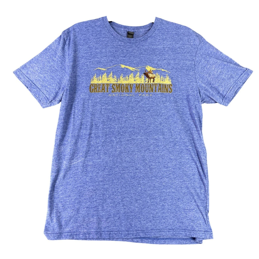 Great Smoky Mountains National Park Elk Shirt Men L Outdoor Travel Souvenir