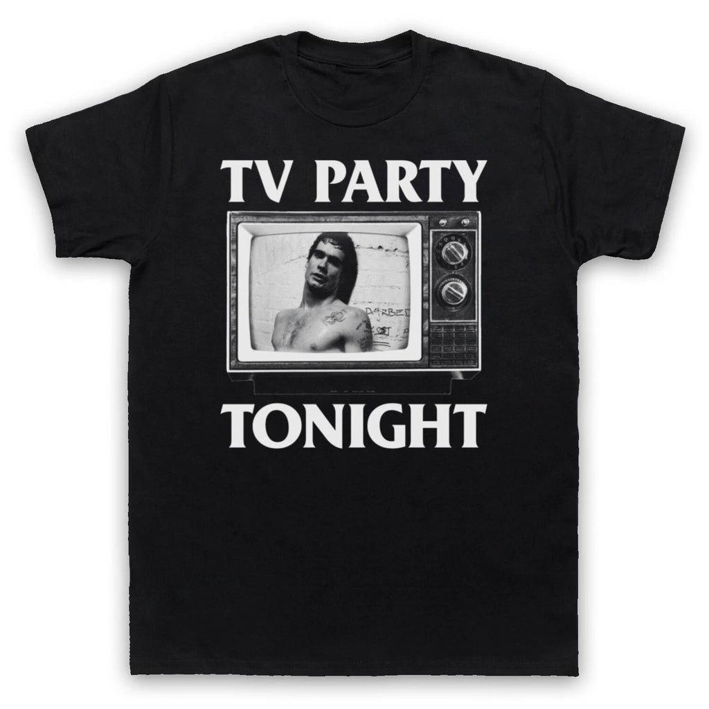 BLACK FLAG ROLLINS CALIFORNIA PUNK TV PARTY UNOFFICIAL MENS & WOMENS T-SHIRT