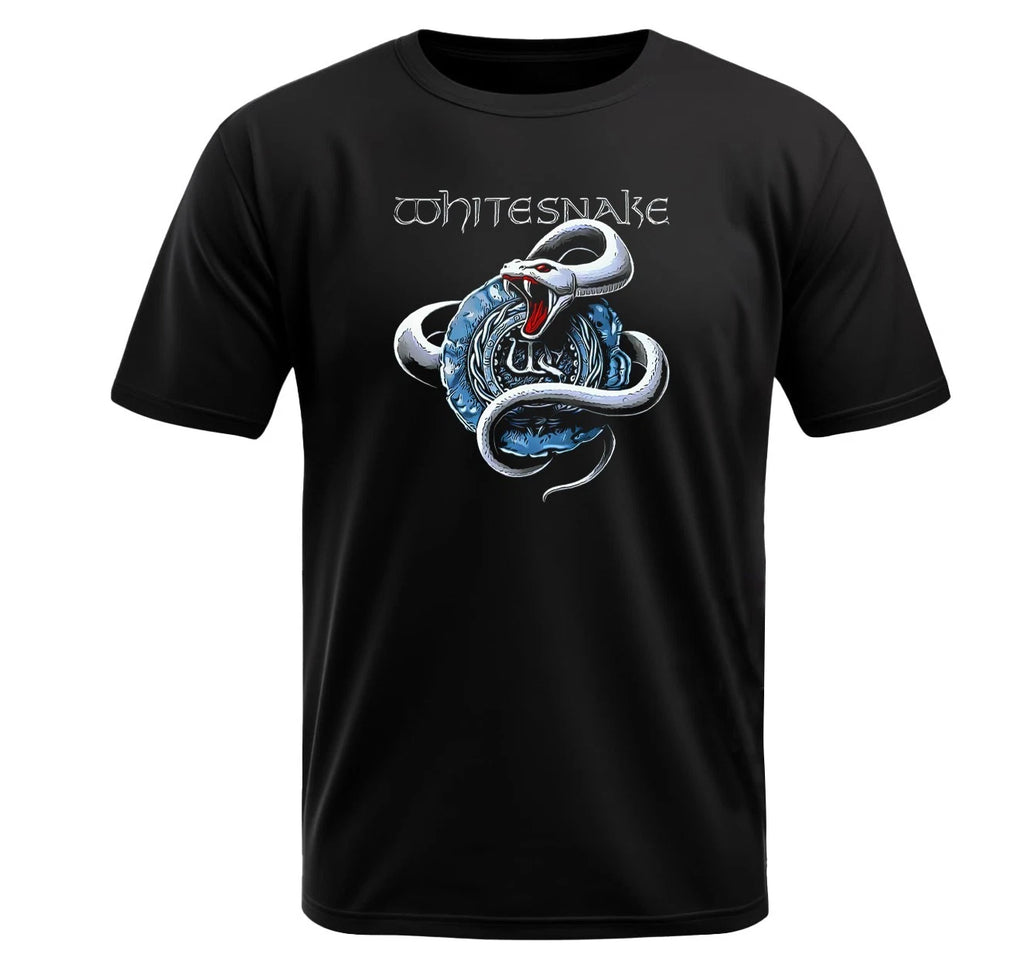 WhiteSnake Serpent Black  T-Shirt I Light Polyester I Short Sleeve I Hard Rock