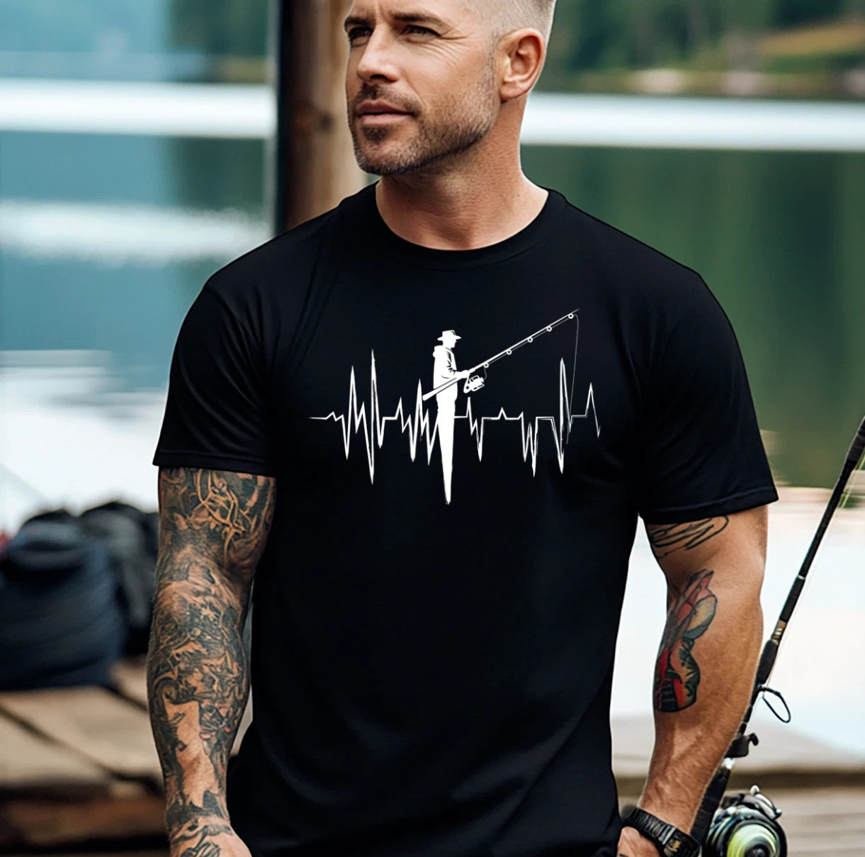 Fishing T-Shirt Fishing Gift For Him For Fisherman Funny Fishing T-shirts