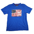 Winchester Blue V-neck American Flag Graphic Short Sleeve Casual T-shirt Sz M
