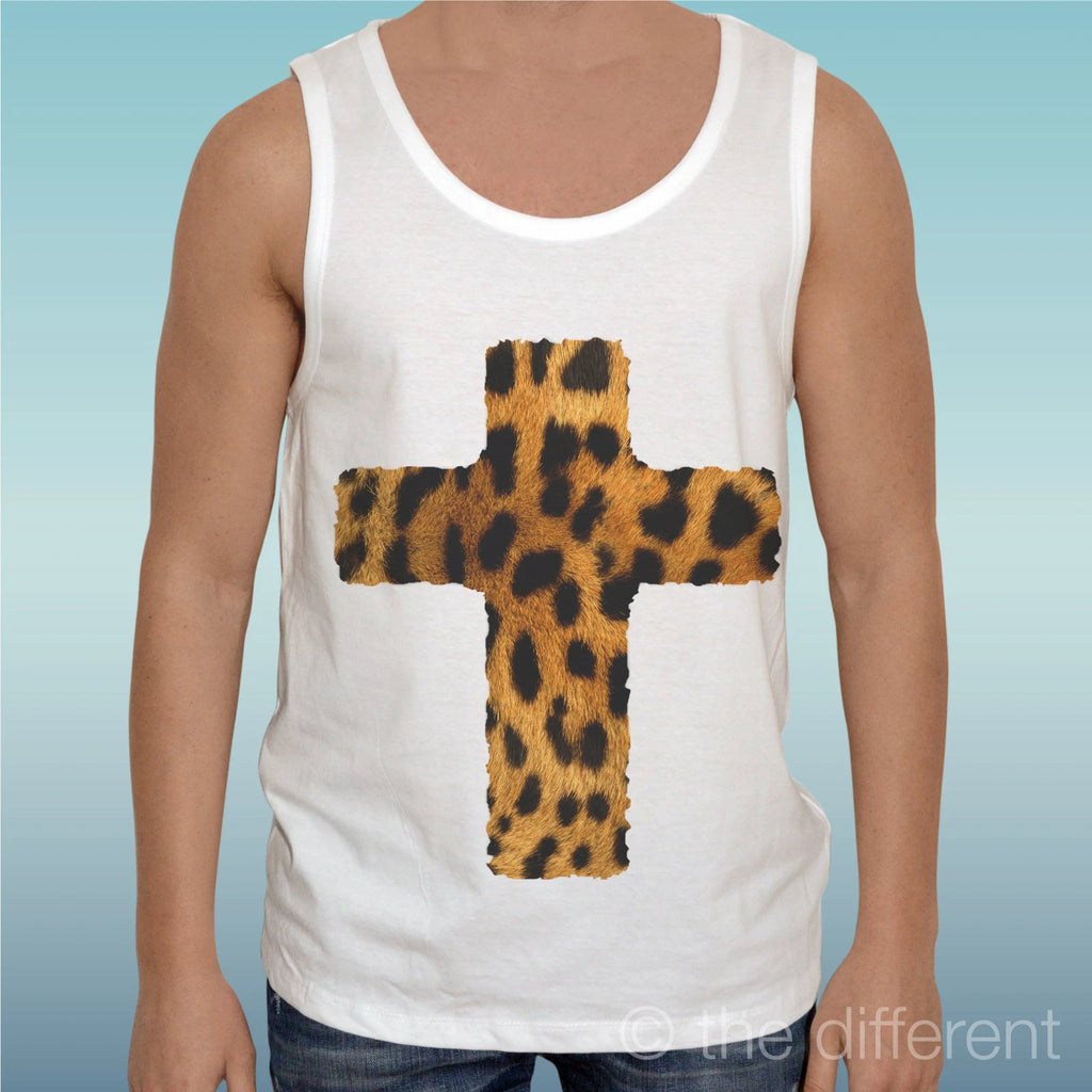 Canotta T-Shirt " Cross Leopard Cross Fashion " Tank Top Gift Idea