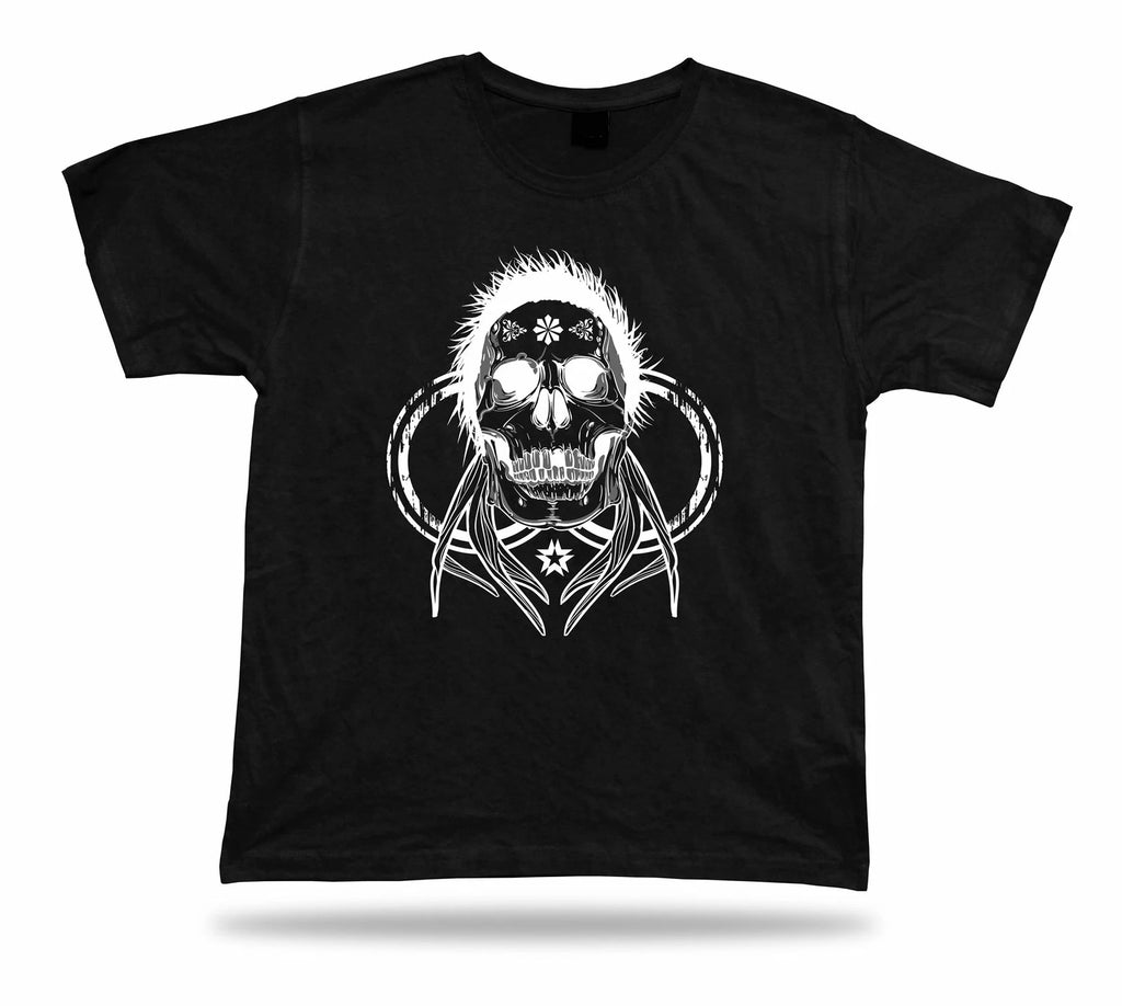 Tshirt Tee Shirt Birthday Gift Idea Skull Hair Weird Creepy Hardcore Stylish