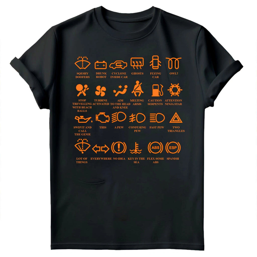 Dash Icons Funny Car Garage Mechanic Gift Fathers Day Mens T-Shirts Tee Top #FD