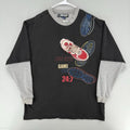 Raw Blue Shirt Mens 2XL Black Long Sleeve Crewneck Graphic Sneaker Streetwear