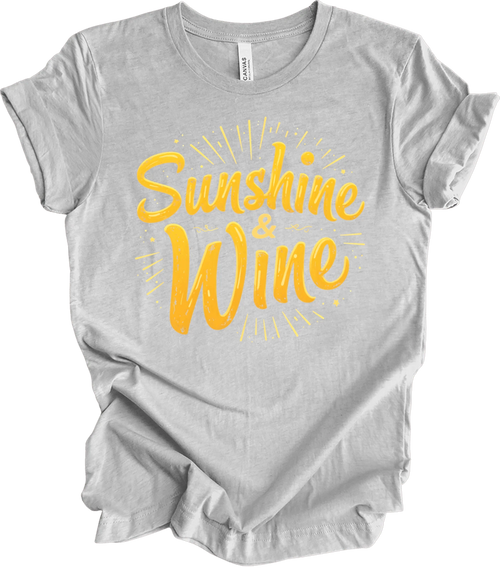 "Sunshine and Wine Retro Design | Summer Vibes Gift | Vintage Aestheti... T-shir