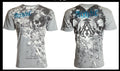ARCHAIC by AFFLICTION Silver COMPULSIVE Short Sleeve Slim Fit Y2K T-shirt NWT