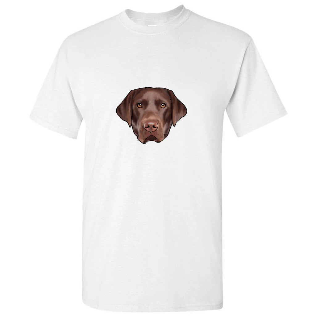 Cute Brown Labrador Dog Head White Men T Shirt Tee Top S - 5XL