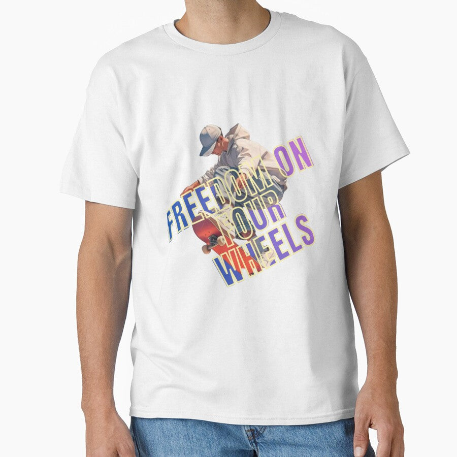 ​Freedom On Four Wheels - Cool Skater Boy Art by thazinart