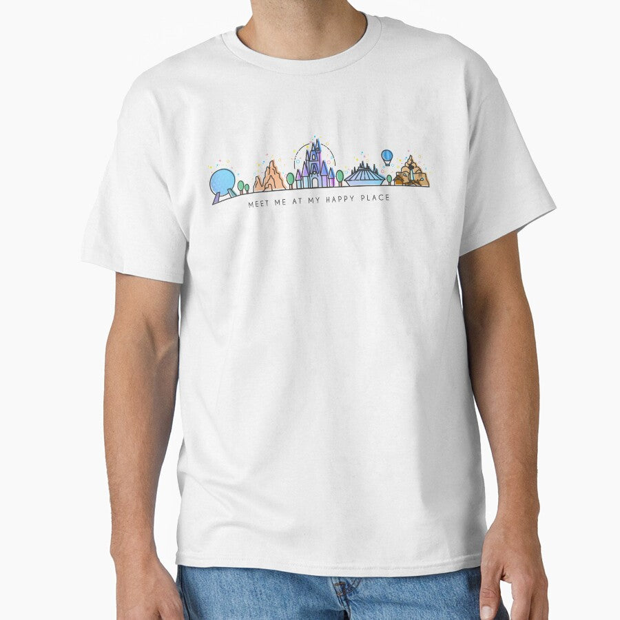 Meet me at my Happy Place Vector Orlando Theme Park Illustration Design by tachadesigns
