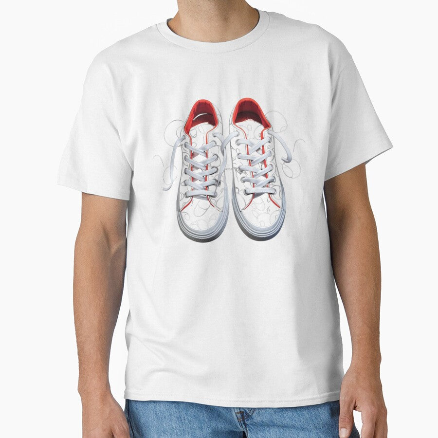Sneakers trends  fashion black red white cartoon  animation by VibeStyleShop