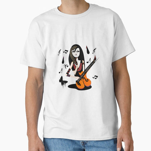 "Melodic Strings: Black Blouse and Violin" by FunnyShopGirl