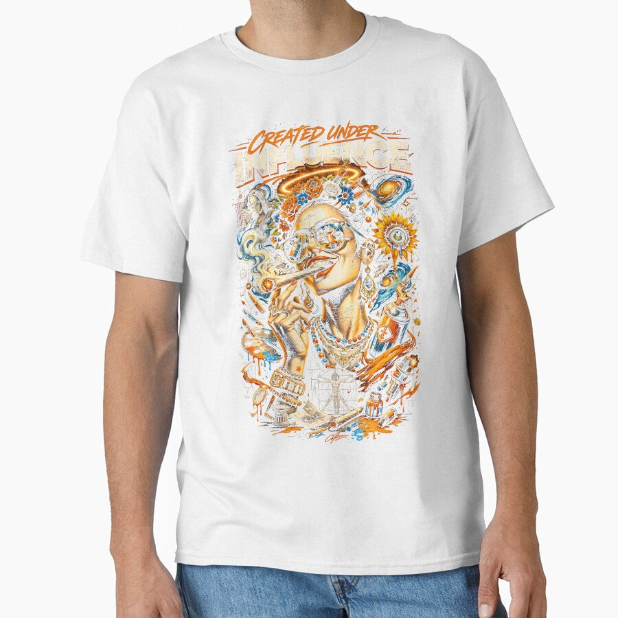 Created Under Influence Streetwear – Psychedelic Artist Graphic, Funny Stoner Art Urban Design by WAUZ